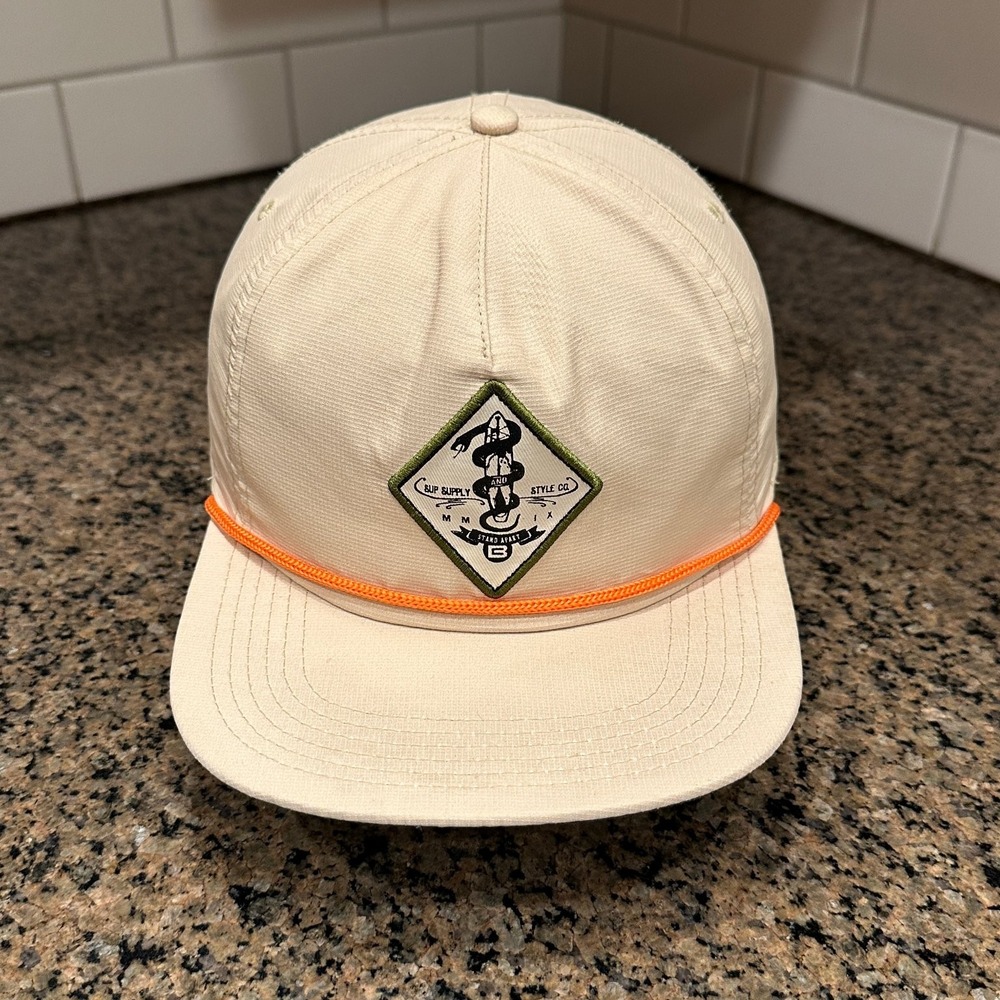 BOTE SUP Supply Style Co Rope Hat Beige Snapback Paddle Board Patch‎ Cap